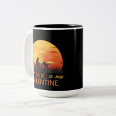 私の犬は私のバレンタイン ツートーンマグカップ (正面左)