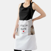 私の犬は私のバレンタイン |犬の写真2枚 エプロン (インサイチュ)