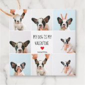 私の犬は私のバレンタイン |犬の写真2枚 フェイバータグ (正面)