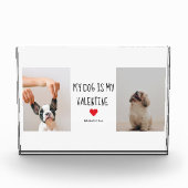 私の犬は私のバレンタイン |犬の写真2枚 フォトブロック (正面)