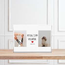 私の犬は私のバレンタイン |犬の写真2枚 フォトブロック