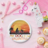 私の犬は私のバレンタイン、犬は私のバレンタイン ペーパープレート (パーティー)