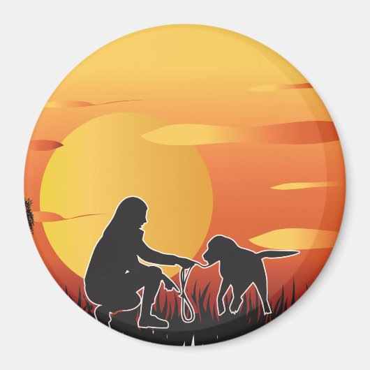 私の犬は私のバレンタイン、犬は私のバレンタイン マグネット (正面)