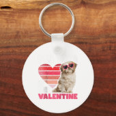 私の犬は私のバレンタイン – Tattooシーズー(犬)Tzu動物Do キーホルダー (正面)