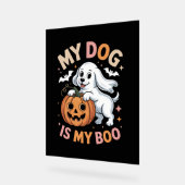 私の犬は私のブーがおかしいハロウィーンだ アクリルサイン (傾斜)