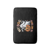 私の犬は私のブーがおかしいハロウィーンだ バスマット (正面縦)