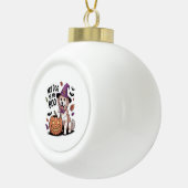 私の犬は私のブーのハロウィーンだ セラミックボールオーナメント (右)