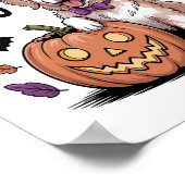 私の犬は私のブーのハロウィーンだ ポスター (角)