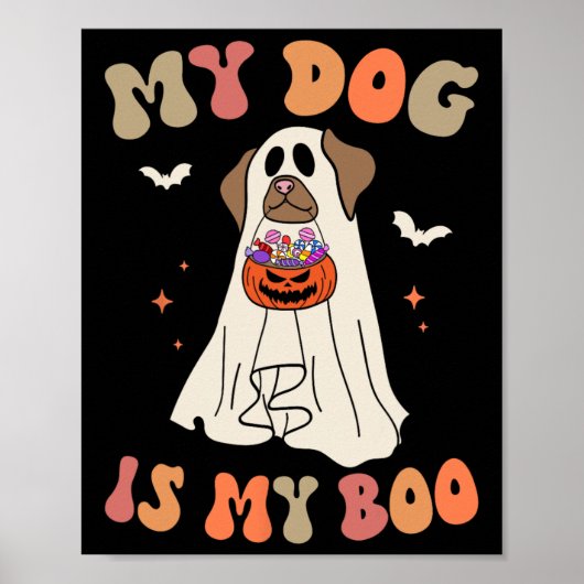私の犬は私のブー幽霊不気味ハロウィーン犬の恋人 ポスター (正面)