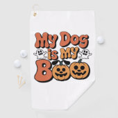 私の犬は私のブー、先生、おもしろい犬恋人エデュカート ゴルフタオル (インサイチュ)