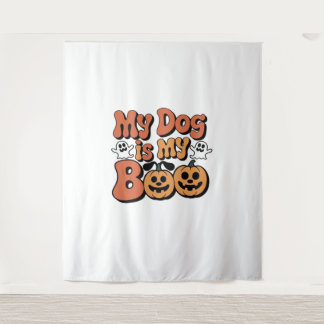 私の犬は私のブー、先生、おもしろい犬恋人エデュカート タペストリー