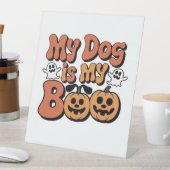 私の犬は私のブー、先生、おもしろい犬恋人エデュカート 台座サイン (インサイチュ)