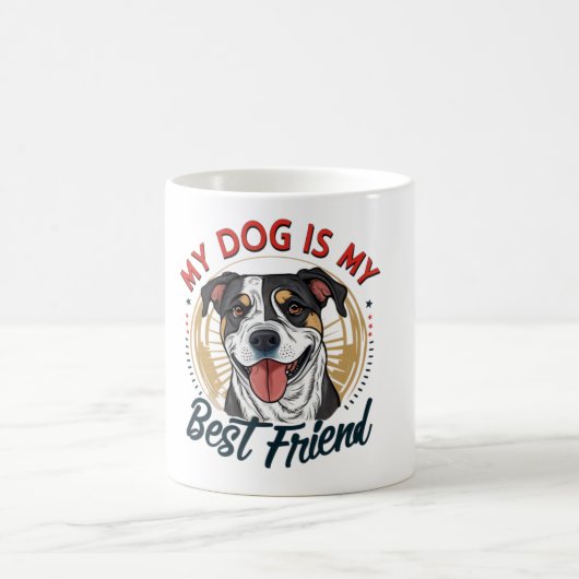 私の犬は私の友最高のだち コーヒーマグカップ (中央)