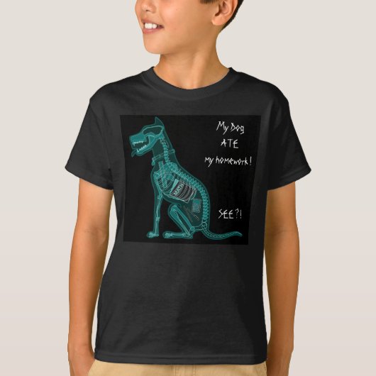 私の犬は私の宿題のTシャツを食べました Tシャツ (正面)