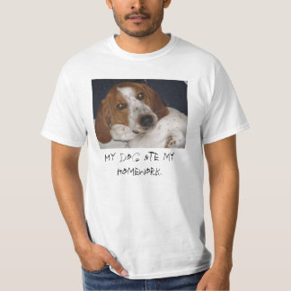 私の犬は私の宿題を食べました Tシャツ