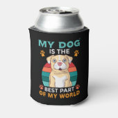 私の犬は私の最高の世界クーラーボックスの一部だ 缶クーラー (缶裏面)
