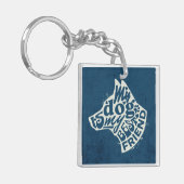 私の犬は私の最高の友人キーチェーンだ。 キーホルダー (正面左)