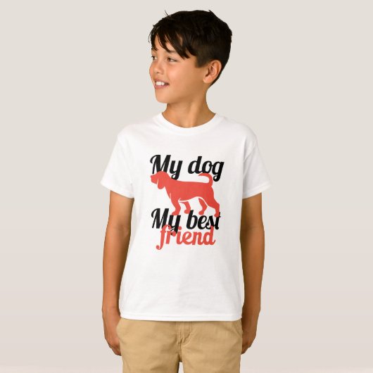 私の犬は私の最高の友人 Tシャツ (正面フル)