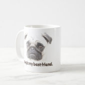 私の犬は私の最高の友達だ。 コーヒーマグカップ (正面左)