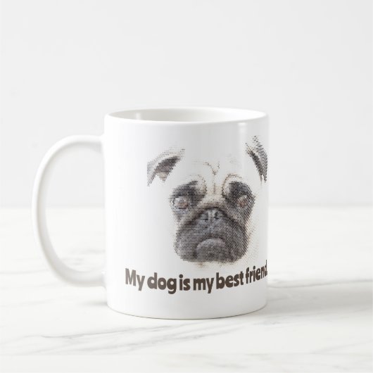 私の犬は私の最高の友達だ。 コーヒーマグカップ (左)