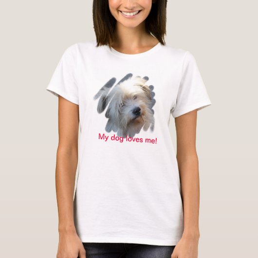 私の犬は私を愛します! Tシャツ (正面)
