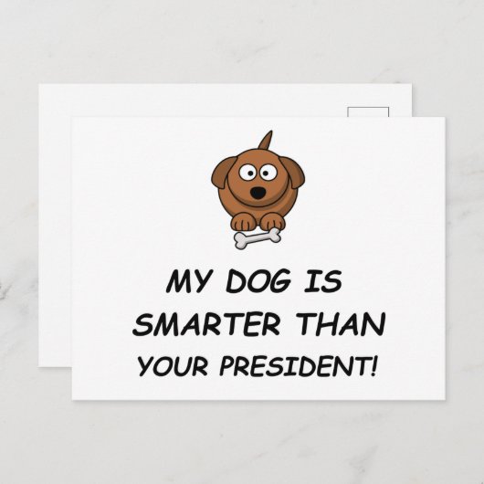 私の犬は頭が切れるお前の社長より上だ！ ポストカード (正面/裏面)