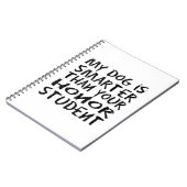 私の犬は頭が切れる君の名誉の学生よりおもしろいだ ノートブック (左側)