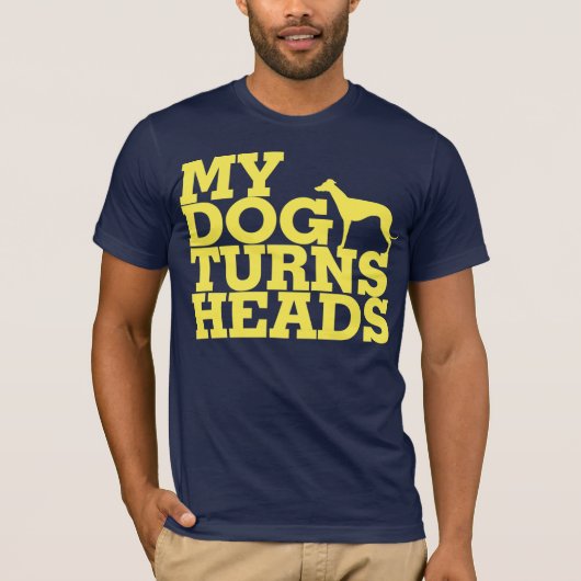 私の犬は頭部のグレイハウンドを回します Tシャツ (正面)