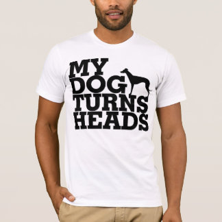私の犬は頭部のグレイハウンドを回します Tシャツ