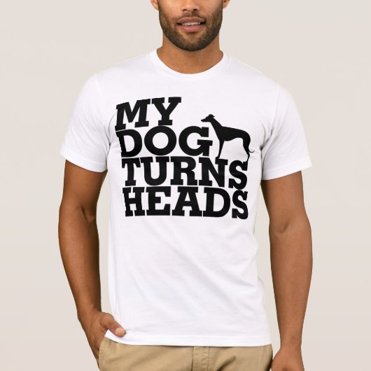 私の犬は頭部のグレイハウンドを回します Tシャツ (正面)