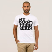 私の犬は頭部のグレイハウンドを回します Tシャツ (正面フル)