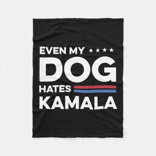 私の犬もカマラが嫌いだ フリースブランケット (正面)