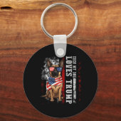 私の犬もトランプが大好おもしろいき キーホルダー (正面)