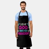 私の犬も新しい社長を欲しがっている エプロン (着用した状態)