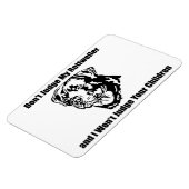 私の犬を判断しない(ロットワイラー) マグネット (左側)