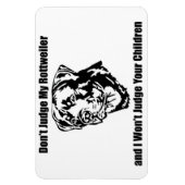 私の犬を判断しない(ロットワイラー) マグネット (縦)