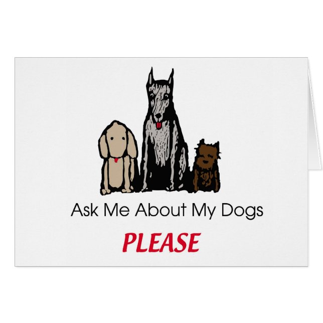 私の犬カードについて私に尋ねて下さい (正面横)