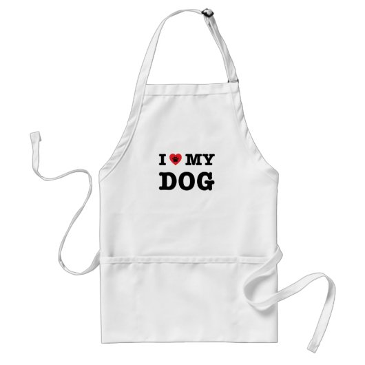 私の犬ハート スタンダードエプロン (正面)