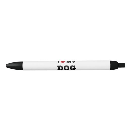 私の犬ハート 黒ボールペン (正面)