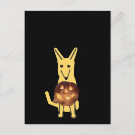 私の犬バディとパンプキン、ポストカード ポストカード