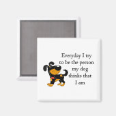 私の犬考えである人 マグネット (正面/裏面)