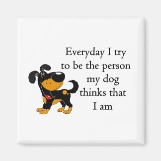 私の犬考えである人 マグネット