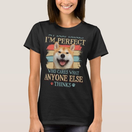 私の犬考えは完全な秋田レトロスタイル Tシャツ (正面)
