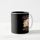 私の犬考えは完璧なポードルクロスブリードドクレー ツートーンマグカップ (正面右)