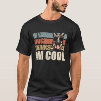 私の犬考え私はドイツのシェフカッコいいードレトロパパ Tシャツ