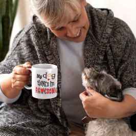 私の犬考え私はパウェソームパンタイポグラフィ コーヒーマグカップ