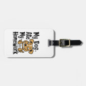 私の犬食べは宿題 ラゲッジタグ (正面横)