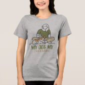 私の犬 私のセラピスト トライブレンドTシャツ (正面)