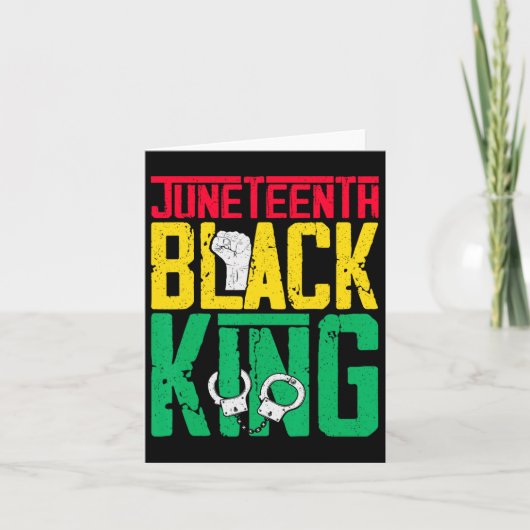 私の独立の日ブラックキングファーザーズ・デイ カード (正面)