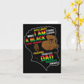 私の独立の日ブラックパパ父祖の日の男性 カード (黄色い花)